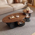 Medieval style wooden coffee table wabi-sabi style frenchretrofor home living room small apartment designer classy sense tea table