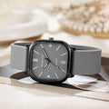 Shangmei new arrival cross-border square alloy shell silicone strap medieval style watch digital quartz unisex watch