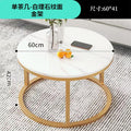 Single coffee table gold frame + 60 white