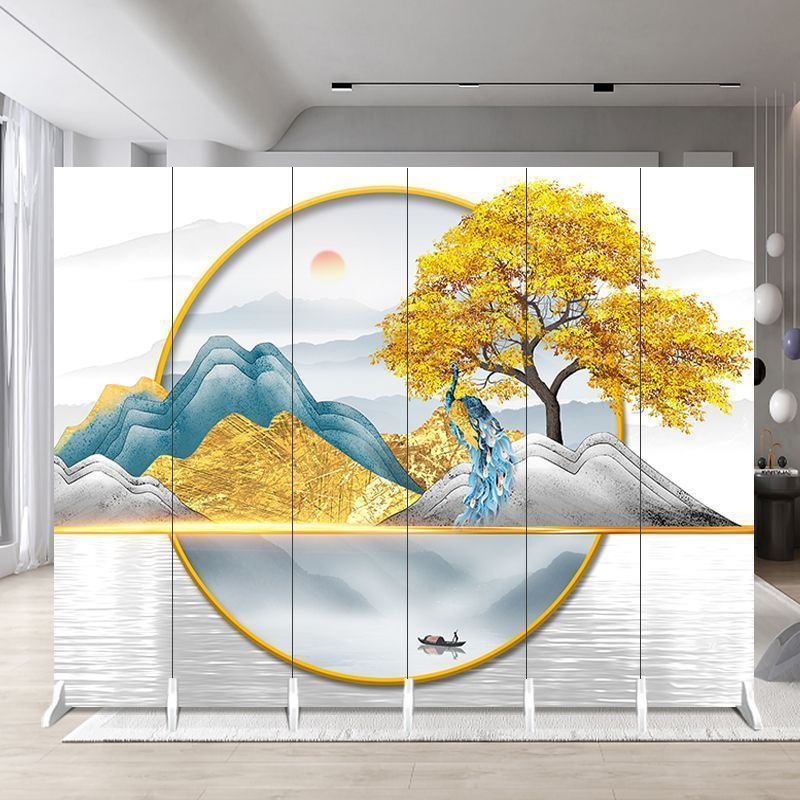 Minimalist screen partition for living room, beauty salon, office, room, home, entryway – folding and mobile