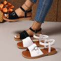 new arrivalplus size one-piece soft bottom sandals women's exportoutwearcasual flat heel beach sandals and slippers independent station