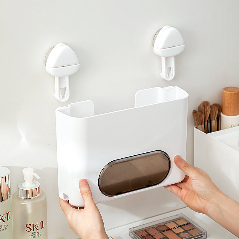 Non-punching suction cup rack wall-mounted storage suction cup bathroom rack suction cup toilet wall-mounted storage box