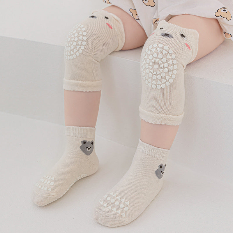 Babibele baby knee pads - summer lightweight crawling aid, anti-fall, anti-slip floor socks for first walkers