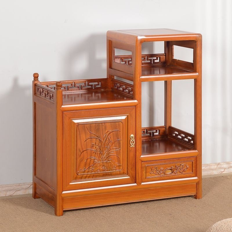 Living room tea cabinet old elm chinoiserie tea table solid wood sideboard sofa side cabinet restaurant wine cabinet locker