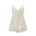 Amazon women's clothing  summer new french v-neck ruffle trim chiffon sheer sleeveless slimming camisole