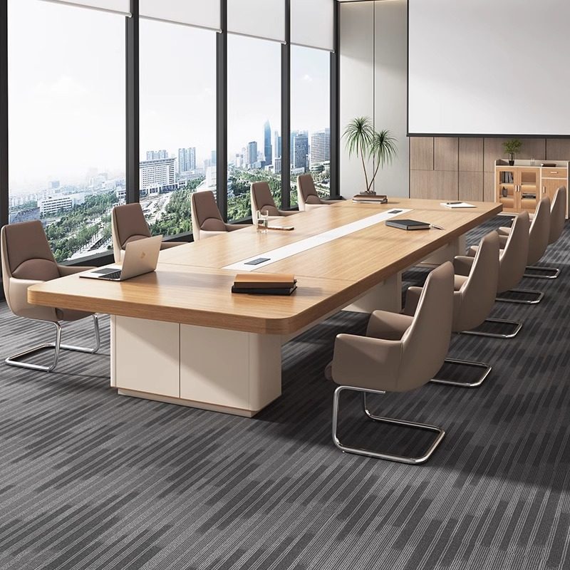 Saint li large conference table office negotiation reception table and chair combination painted conference table long table simple modern