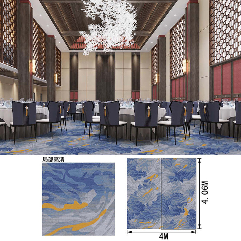 Hotel lobby carpet, 1000g nylon, fire-retardant, thickened area rug for banquet halls, restaurants, conference rooms, and reception areas