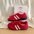 Suede flats german training shoes women's 2026 new arrivalautum women's shoes best selling easiest for match agan shoes sports casual sneakers