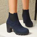 Exportplus sizefall and winternew arrival sleeve boots women's round toe thick high heel elastic exportfashion women's short boots
