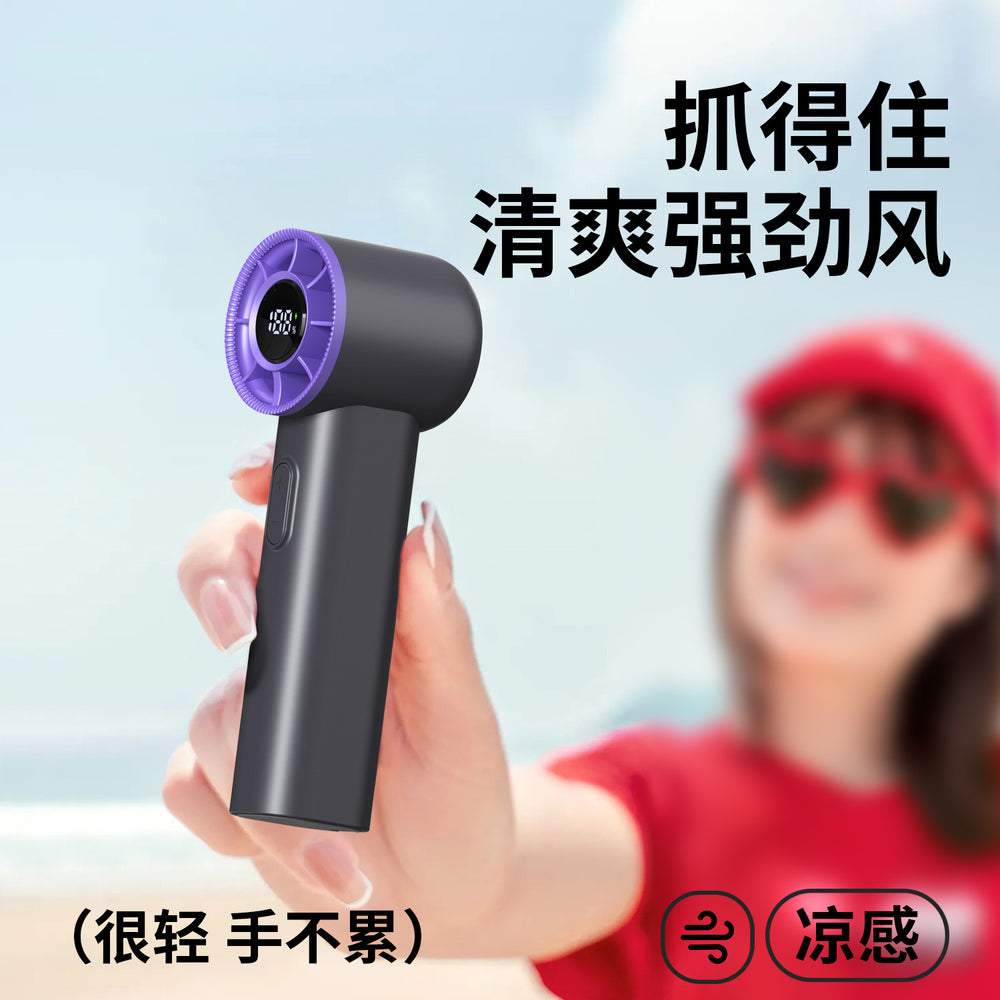 2025 southeast asia cross-border hot-selling high-speed fan, handheld mini fan, usb mini digital display powerful fan for cross-border e-commerce