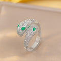 J17 steel color-double-headed snake ring