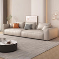 Modern minimalist small apartment "tofu block" genuine leather sofa, tech fabric straight-row down living room fabric sofa wholesale