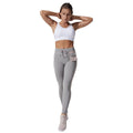 High-intensity yoga set - running & fitness outfit - tummy control & support - two-piece activewear - yoga leggings & top