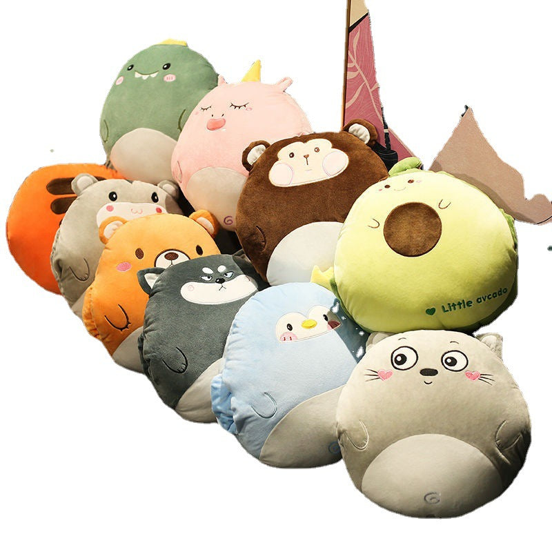 Office doll throw pillow quilt dual-purpose pillow sleeping multi-functional nap pillow blanket backrest pad three-in-one