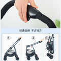 Yle factory direct pet stroller - outdoor pet stroller, detachable pet stroller, lightweight & foldable, outdoor pet..