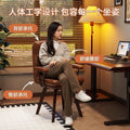 Computer chair for homeaccessible luxuryretrorotatable solid wood chair study desk chair comfortable long sitting bedroom back chair