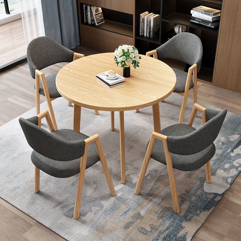Nordic light luxury negotiation table and chair combination sales department modern casual milk tea shop dining table small apartment round table for home