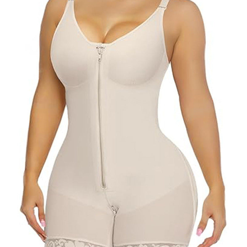 new arrivalfashion corset shaping jumpsuit silm waist lifting hip zipper bottom crotch tight abdominal shaping garment