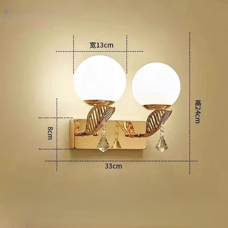 Artistic bedside wall lamp staircase balcony led wall sconce bedroom bedside light double head living room aisle room wall light