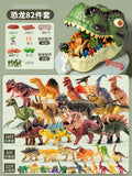 Dinosaur toy set for kids: tyrannosaurus rex, triceratops, and more - soft vinyl, realistic animal model figures