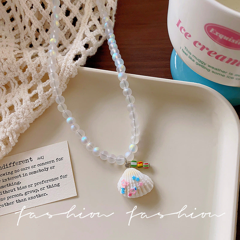 Beach vacation style starfish shell necklace for women 2026 new style classyaccessible luxuryniche style clavicle chain accessories