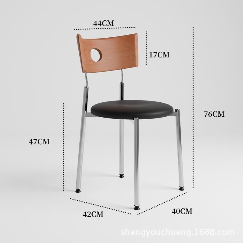 Used dining chairs, durable solid wood dining table and chairs, designer influencer minimalist high-end wabi-sabi style french retro chairs