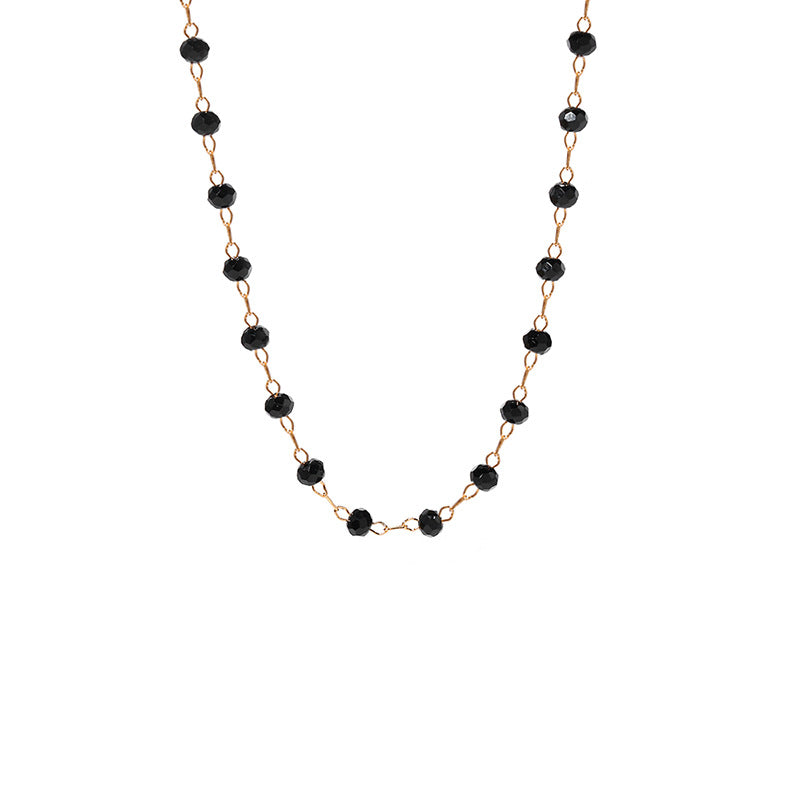 Wholesale alloy zircon necklaces - new european and american cross-border styles, minimalist luxury, unique jewelry for women, simple, fashionable, and versatile clavicle chains