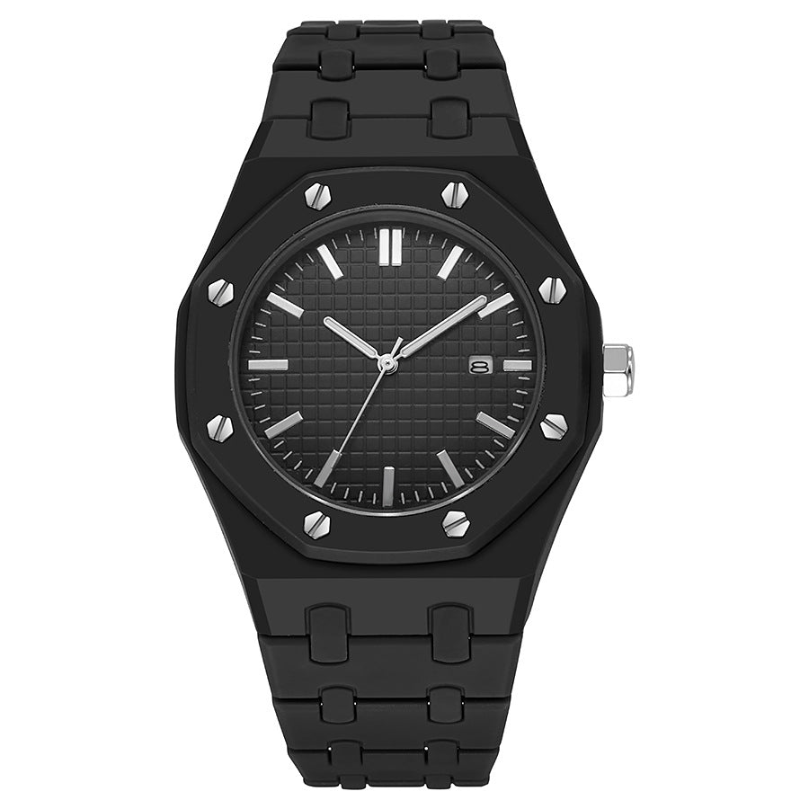 2025 new men's wristwatch calendar plastic watch southeast asia middle east hot selling waterproof ap quartz watch wholesale