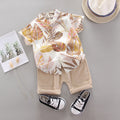 Kids' short-sleeve set: boys' printed shirt, southeast asian style shirt set, children's clothing cross-border wholesale
