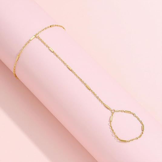 New amazon cross-border fashion niche style women's gold finger chain