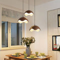 Used retro walnut grain tea room eggshell chandelier new creative dining room bar restaurant dining table chandelier