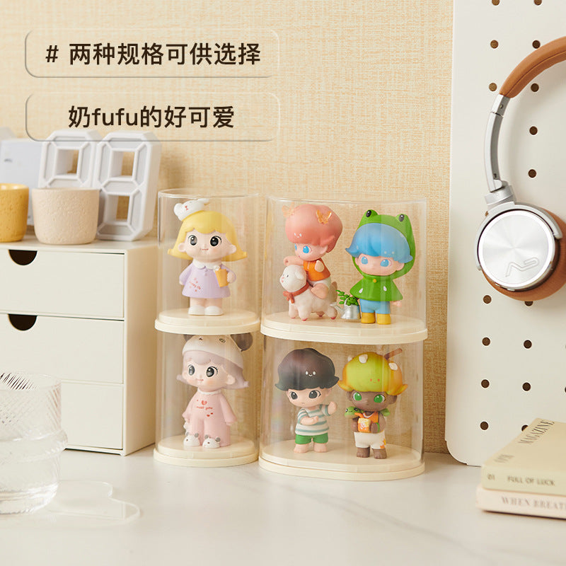 Blind box storage display stand transparent dust cover scene figure display case acrylic POP MART display box