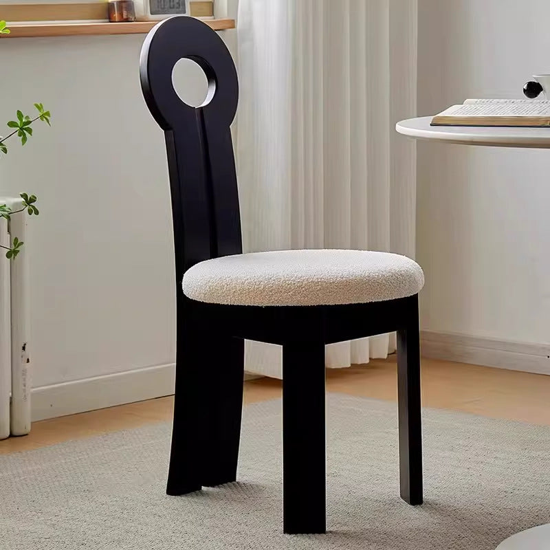 Solid wood keychain chair frenchretro solid wood dining chair soft-packed dining chair medieval style for home makeup chair back chair