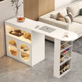 Living room partition telescopic bar table cream style popular entrance light luxury slate sideboard small apartment folding bar