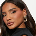 European and american cross-border fashion statement round earrings - trendy layered, irregular, diamond-studded circle earrings