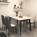 Rock slab dining table and chair combination for homesmall apartment matte thickened dining table modern casualaccessible luxury glossy table