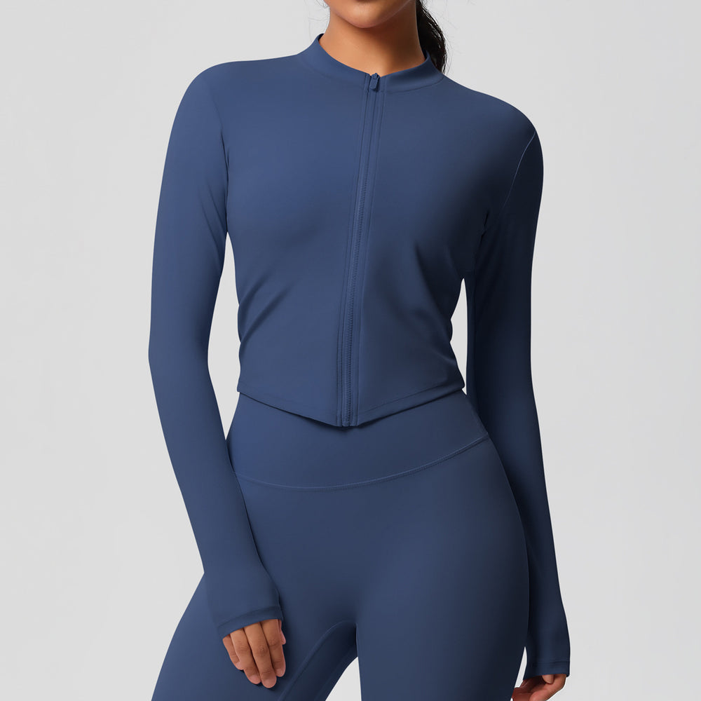 Ready-to-ship cross-border double-sided brushed, form-fitting, breathable solid color training yoga set, eight-piece athletic running fitness outfit for women