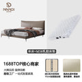 New arrival ultra-thin bedside genuine leather bed italianaccessible luxury master bedroom doubleclassy time-increasing flying wedding bed bedroom leather bed