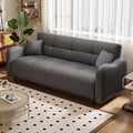 Cat scratch leather sofa bed modern casual small apartment living room straight row sofa three-stop backrest multi-functional foldable sofa