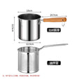 304 stainless steel deep fryer - compact home fryer for small fried foods, skewers, and more - includes filter screen - induction cooker compatible - mini, fuel-efficient fryer