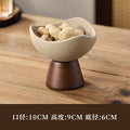 Japanese creative stoneware dessert cup dessert bowl ice cream cup tall flying saucer bottom seat afternoon tea snack plate