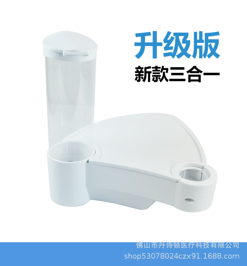 Dental chair additional table tray water cup holder cup holder paper towel box three-in-one paper cup holder paper cup tube additional