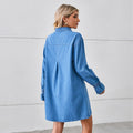 Wishfashion cross-border export independent station  new loose washed denim dress tops mid-length skirt