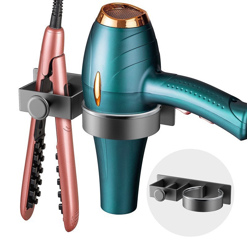 Cross-border no-punching hair dryer rack, hair straightener bracket, curling iron, hair tool storage rack, hair dryer hanger