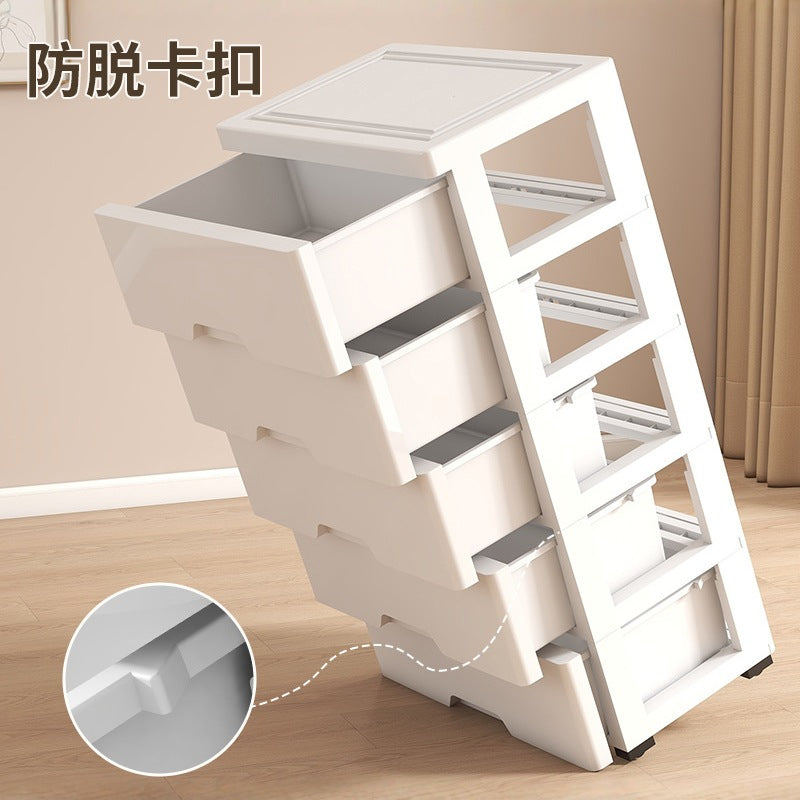 Drawer type underwear, underwear, socks storage box, bedroom clothing multi-layer organizing cabinet against the wall, bedside plastic storage cabinet