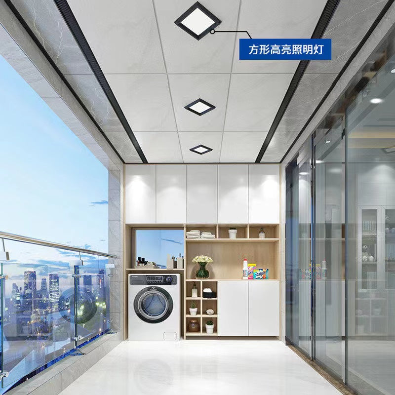 集成吊顶蜂窝大板LED灯19*19方灯20*20弹簧卡扣灯暗装嵌入式方灯