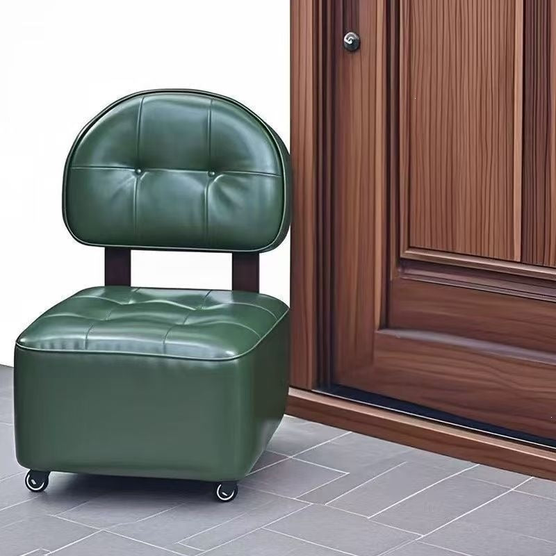 Popular liuliu chair, living room liuliu sofa stool, solid wood small stool, casual back chair, door pulley shoe changing stool