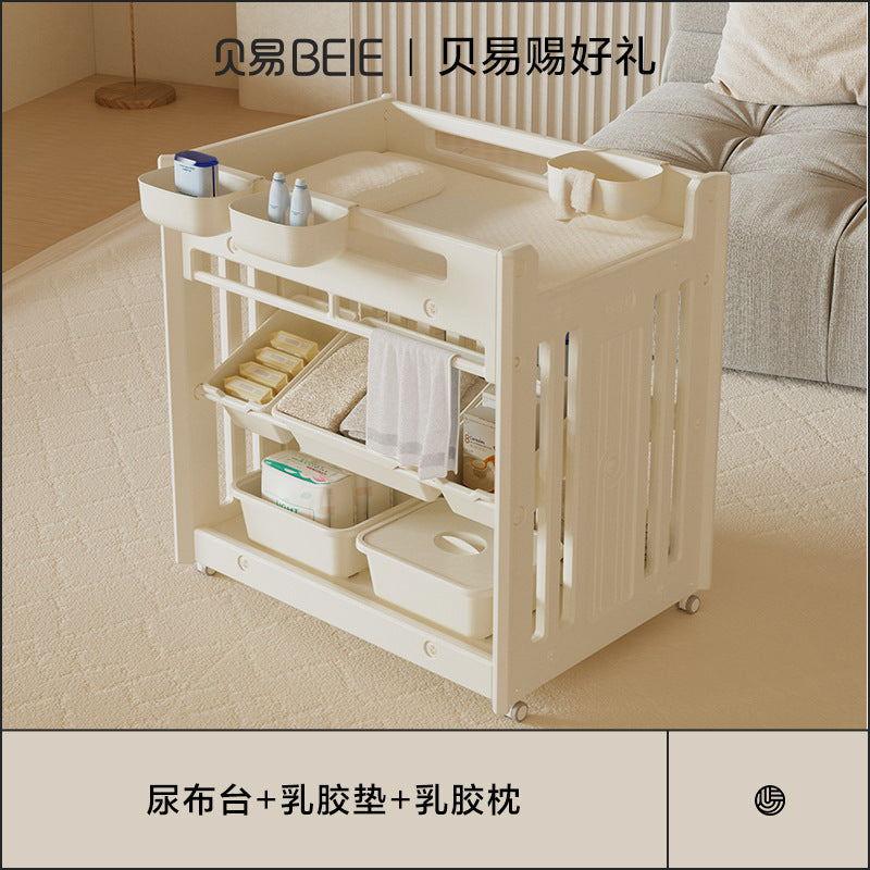 Beiyi baby neonatal diaper table storage box mobile bath table infant care table multi-functional crib