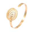 Open bangle wholesale - european & american cross-border trendy jewelry - geometric spiral high-end bracelet - women's statement alloy bangle