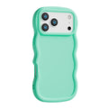 Cartoon iphone 17 case with wavy edge sticker design - cross-border compatible apple 17 macaron phone case